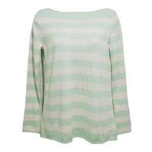 Gap Boat Neck Striped Knit Top Long Sleeves xs